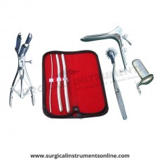 Hegar uterine dilator 3 pieces set,3-4, 9-10, 11-12, pinwheel, mathieu, grave large, collin large